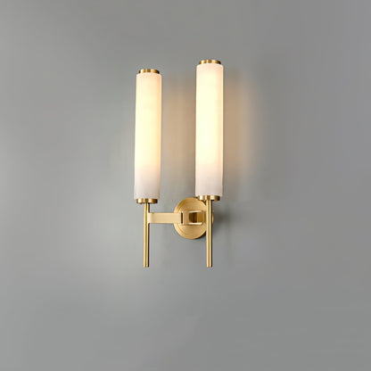 Brindisi Wall Sconce W 9.6″ x H 18.9″ / W 24.5cm x H 48cm / Brass & White / Warm Light Wall lamp