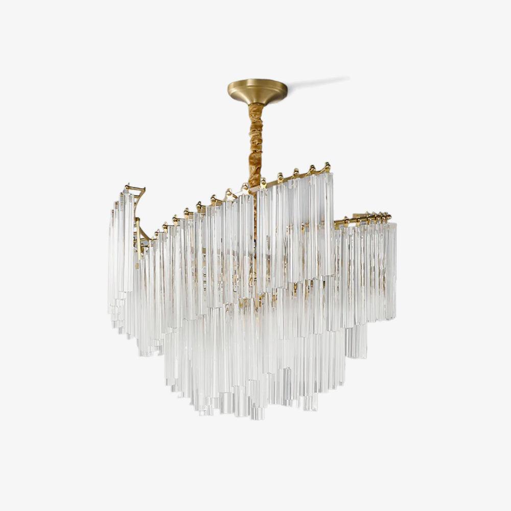 Brinicle Chandelier Dia 23.6″ x H 18.1″ / Dia 60cm x H 46cm / Brass & Clear Crystal Chandelier