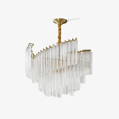 Brinicle Chandelier Dia 23.6″ x H 18.1″ / Dia 60cm x H 46cm / Brass & Clear Crystal Chandelier