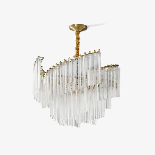 Brinicle Chandelier Dia 23.6″ x H 18.1″ / Dia 60cm x H 46cm / Brass & Clear Crystal Chandelier