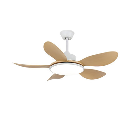 Brinley 48’’/52’’ Ceiling Fan Light Dia 48″ X H 9.8″ / Model A Nature Wood Grain & White / Three-Color Changing Light