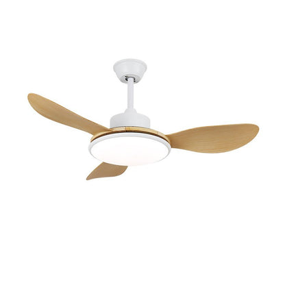 Brinley 48’’/52’’ Ceiling Fan Light Dia 48″ X H 9.8″ / Model B Nature Wood Grain & White / Three-Color Changing Light