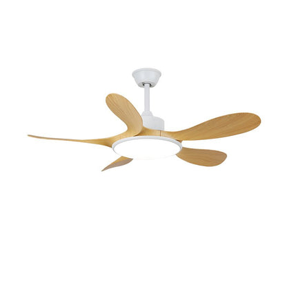 Brinley 48’’/52’’ Ceiling Fan Light Dia 48″ X H 9.8″ / Model C Nature Wood Grain & White / Three-Color Changing Light