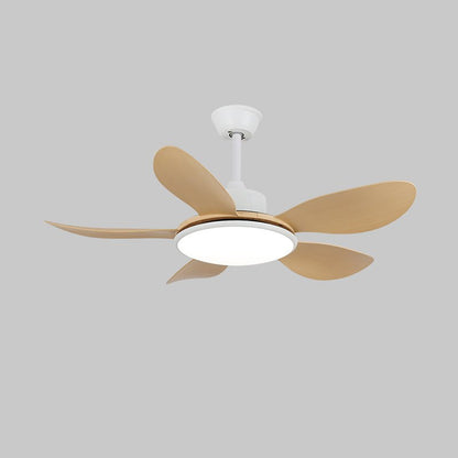 Brinley 48’’/52’’ Ceiling Fan Light Dia 52″ X H 9.8″ / Model A Nature Wood Grain & White / Three-Color Changing Light