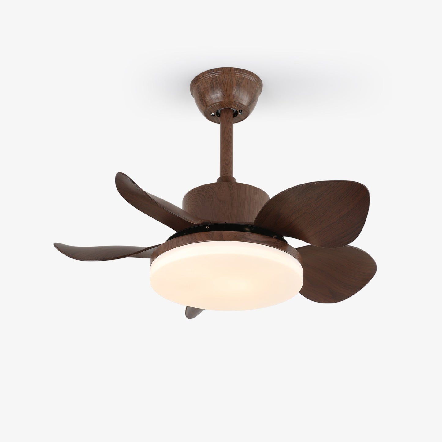 Terra Walnut Ceiling Fan Light ? 21.7″ x H 10.2″ / Walnut Wood Grain / Three-color Changing Light
