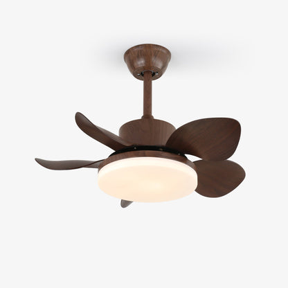 Terra Walnut Ceiling Fan Light ? 21.7″ x H 10.2″ / Walnut Wood Grain / Three-color Changing Light