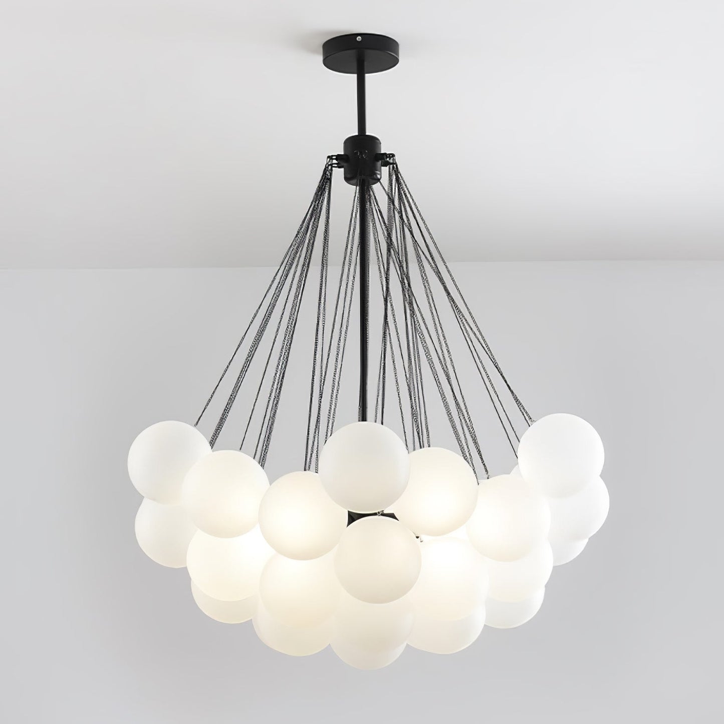 Bubble Chandelier 37heads Dia 31.5″ x H 39.4″ / Dia 80cm x H 100cm / Black Chandelier