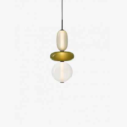 Candied Glass Pendant Light Model D Green ? 7.1″ x H 20.7″ / Dia 18cm x H 52.5cm / Warm Light Pendant light