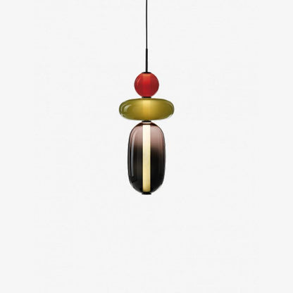 Candied Glass Pendant Light Model C Green ? 7.1″ x H 21.5″ / Dia 18cm x H 54.5cm / Warm Light Pendant light