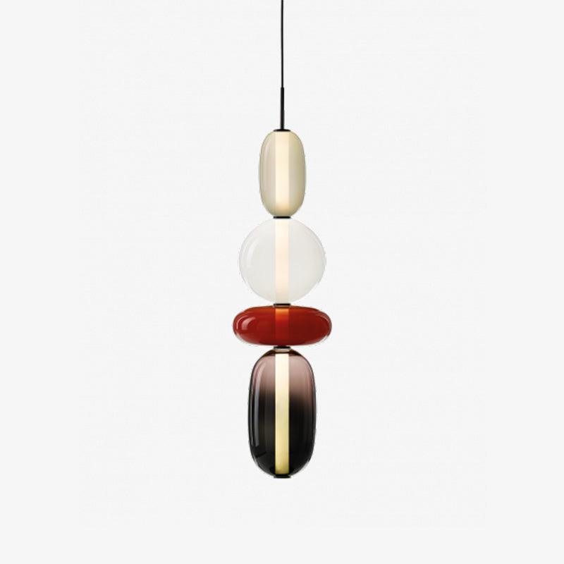 Candied Glass Pendant Light Model H Red ? 7.1″ x H 29.9″ / Dia 18cm x H 76cm / Warm Light Pendant light