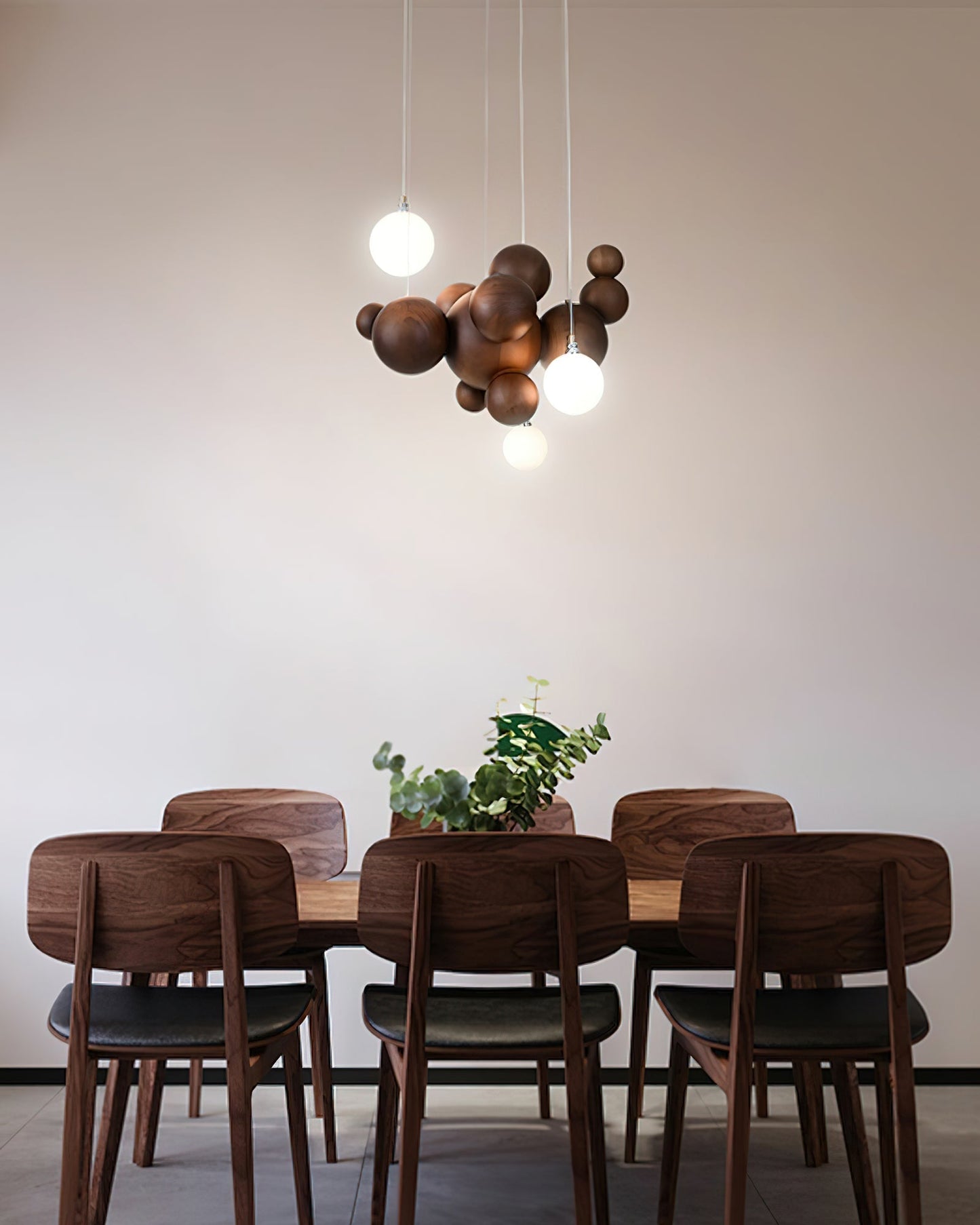 Bubble Wood Balls Chandelier Chandelier