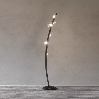 Bubbles Glass Floor Lamp Dia 11.8″ x H 63″ / Dia 30cm x H 160cm / Black & Clear / US Plug Floor lamp