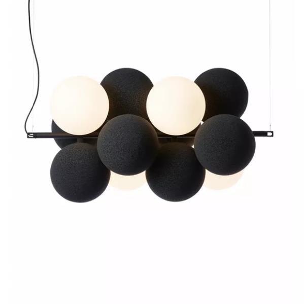 Bubbles Holly Pendant Lamp Horizontal Dia 22.8″ x H 10.2″ / Dia 58cm x H 26cm / Anthracite grey Pendant light