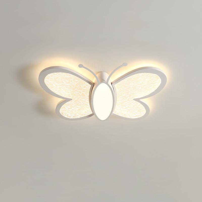 Butterfly Ceiling Lamp L 19.7″ x W 15″ x H 2″ / L 50cm x W 38cm x H 5cm / White / Warm light Ceiling lamp