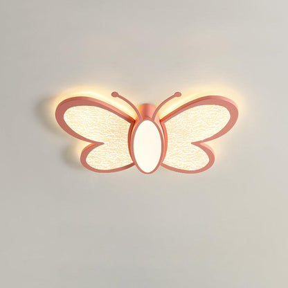 Butterfly Ceiling Lamp L 19.7″ x W 15″ x H 2″ / L 50cm x W 38cm x H 5cm / Pink / Warm light Ceiling lamp