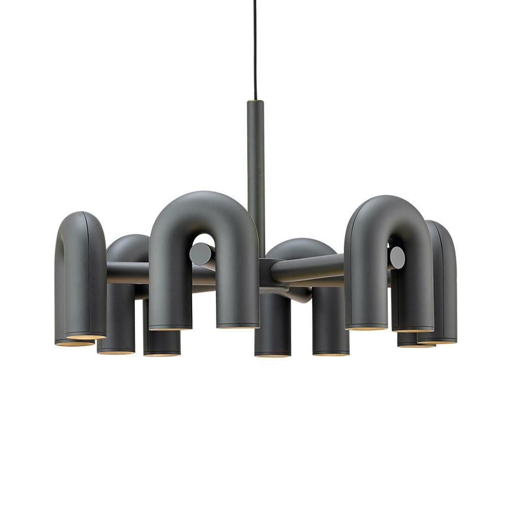 Cirkus Chandelier 6 Heads Dia 31.5″ x H 14.8″ / Dia 80cm x H 37.5cm (Power: ~84W) / Black / Warm White Chandelier
