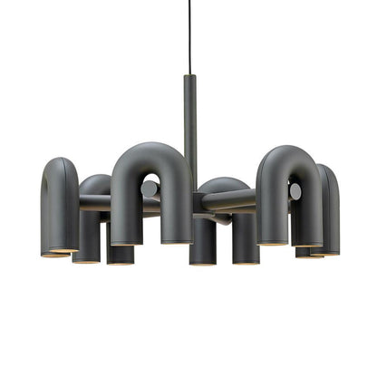 Cirkus Chandelier 6 Heads Dia 31.5″ x H 14.8″ / Dia 80cm x H 37.5cm (Power: ~84W) / Black / Warm White Chandelier