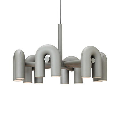 Cirkus Chandelier 6 Heads Dia 31.5″ x H 14.8″ / Dia 80cm x H 37.5cm (Power: ~84W) / Gray / Warm White Chandelier