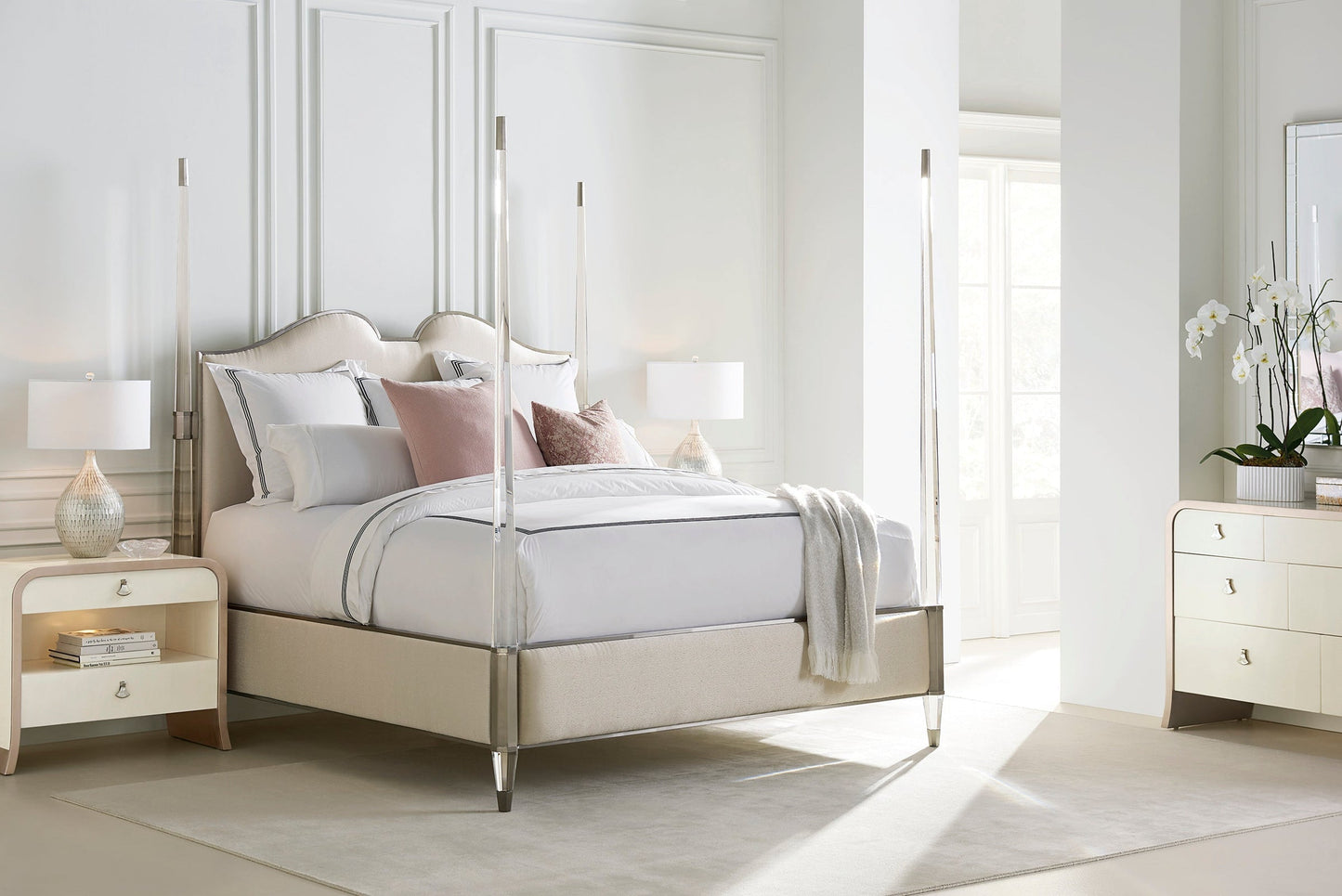 Caracole The Post is Clear Bed Open Box Item - Cal King