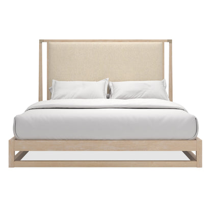 Caracole Classic Pinstripe Upholstered Light Bed