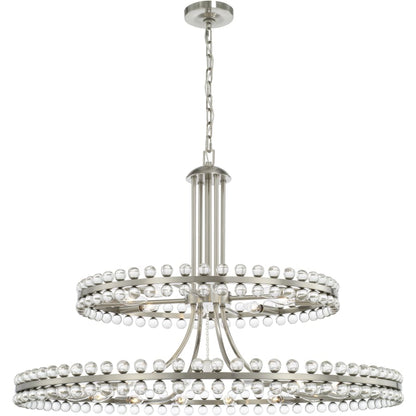 Crystorama Lighting Group Clover 24 Light 39" Wide Ring Chandelier with Glass Ball Accents