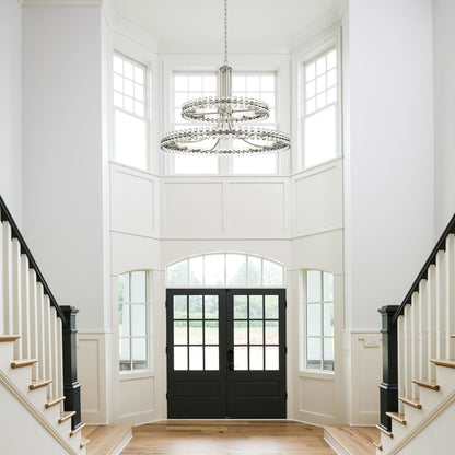 Crystorama Lighting Group Clover 24 Light 39" Wide Ring Chandelier with Glass Ball Accents