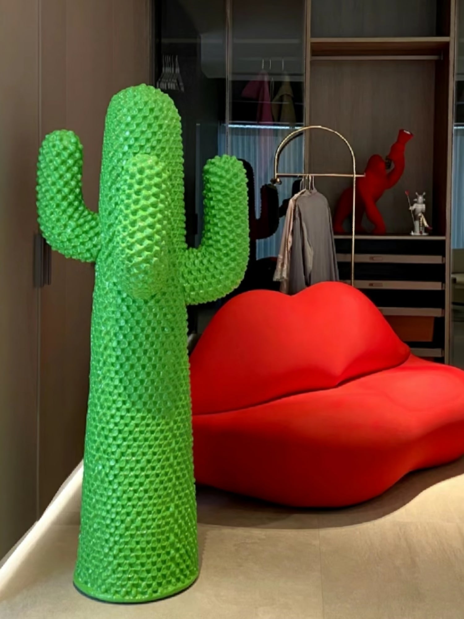 Mello Sculptural Cactus Coat Rack Home Decor