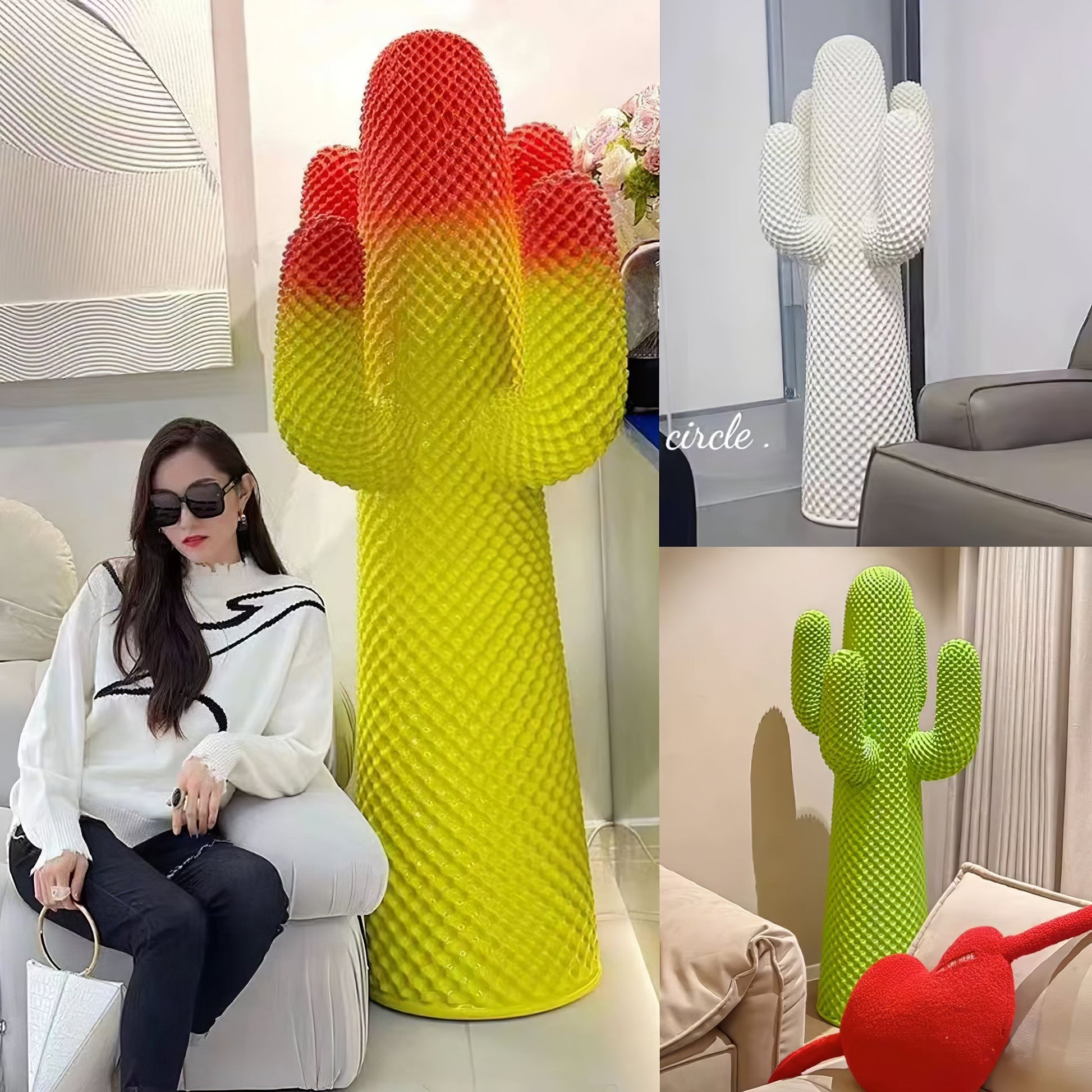 Mello Sculptural Cactus Coat Rack Home Decor