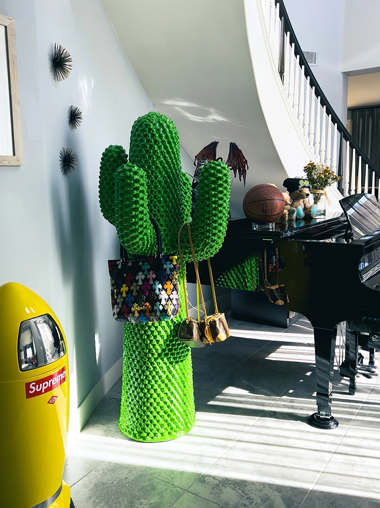 Mello Sculptural Cactus Coat Rack Home Decor