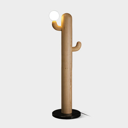 Cactus Wood Floor Lamp Model A: Dia 14.2″ x H 50″ / Wood Color / US Plug Floor lamp