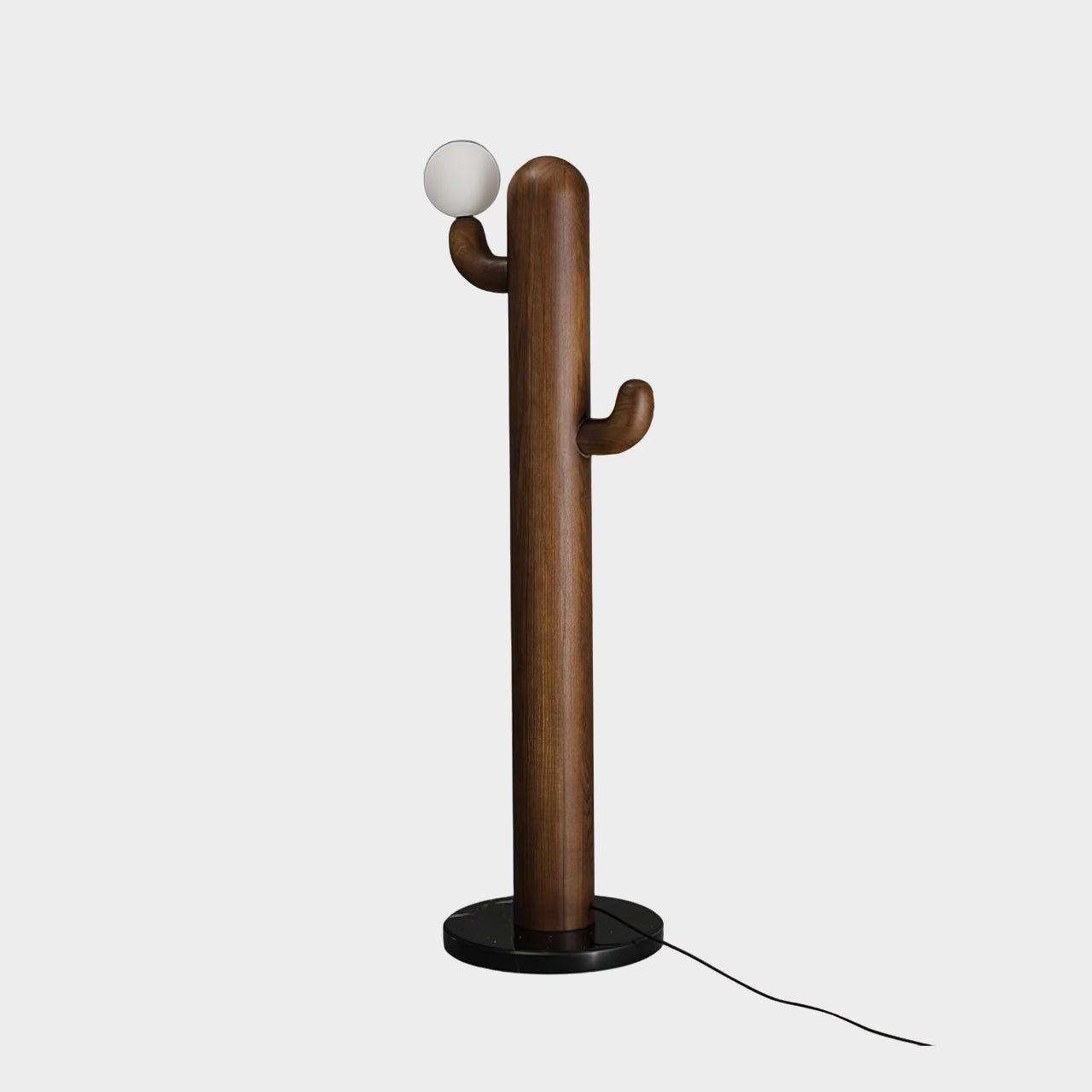 Cactus Wood Floor Lamp Model A: Dia 14.2″ x H 50″ / Walnut Color / US Plug Floor lamp