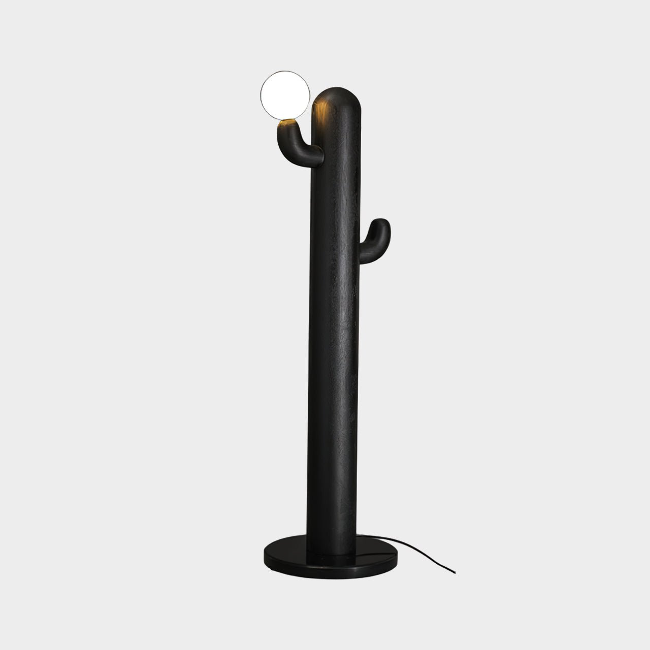 Cactus Wood Floor Lamp Model A: Dia 14.2″ x H 50″ / Black / US Plug Floor lamp