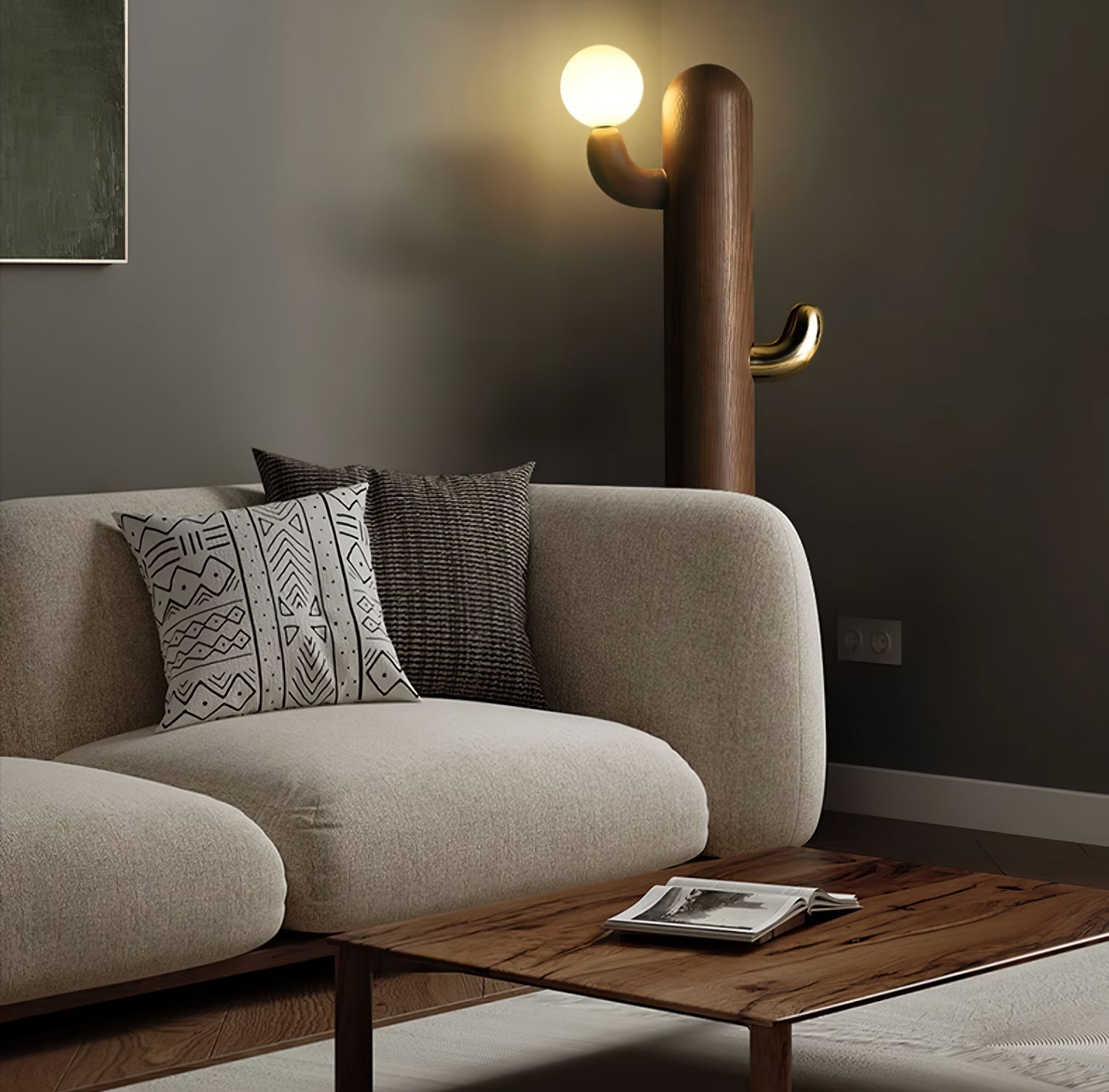 Cactus Wood Floor Lamp Floor lamp