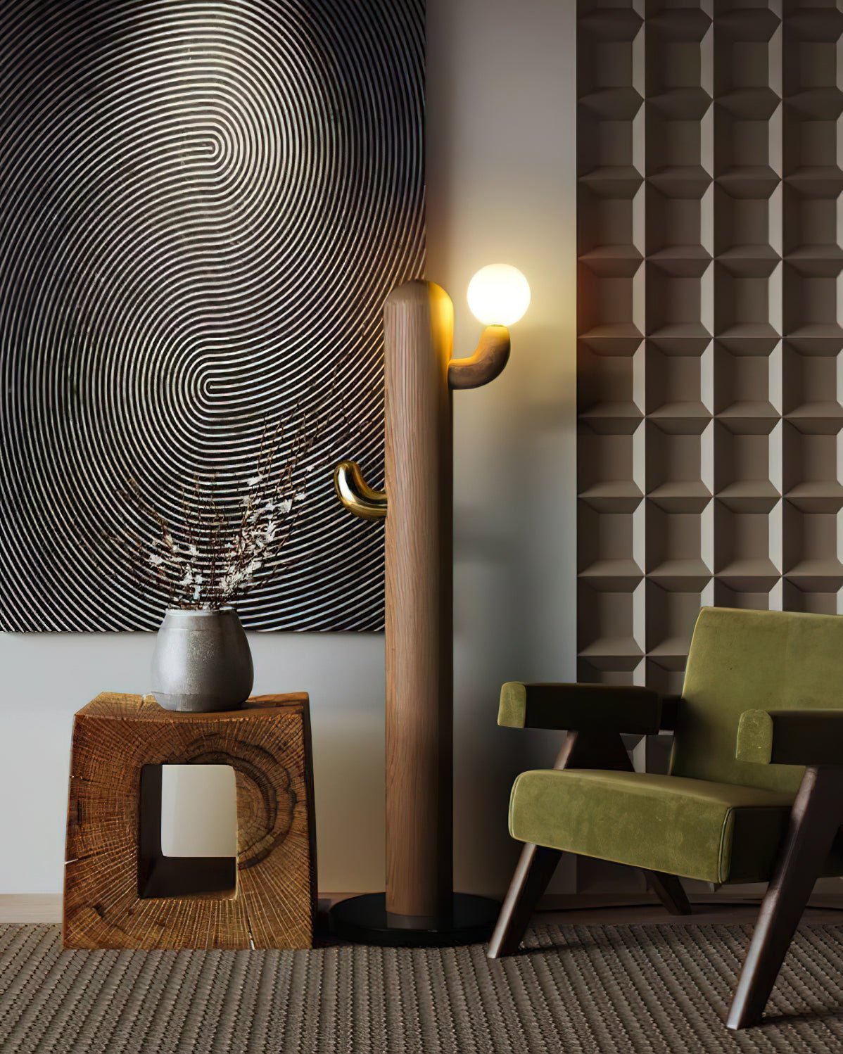 Cactus Wood Floor Lamp Floor lamp