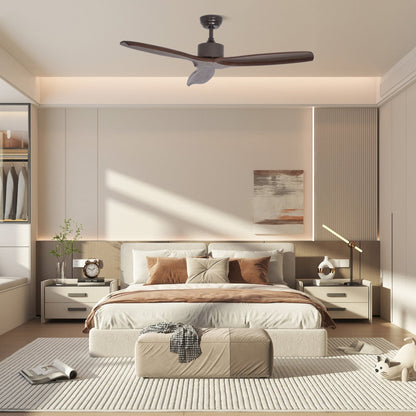 Caesar Kissel 52’’ Ceiling Fan ? 52″ x H 11.8″ / Walnut Wood Grain Ceiling fan light