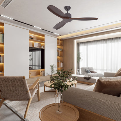 Caesar Kissel 52’’ Ceiling Fan ? 52″ x H 11.8″ / Walnut Wood Grain Ceiling fan light
