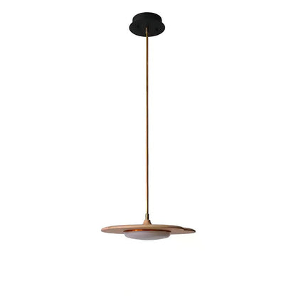 Calder Blossom Chandelier 1 Head: ? 15’’ x W 39.4’’ / Wood Color / Warm Light Chandelier