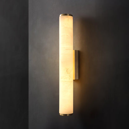 Callisto Wall Lamp Brass & White ? 3.1″ x H 22.6″ / Warm Light Wall lamp