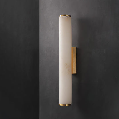 Callisto Wall Lamp Brass & White ? 3.1″ x H 19.7″ / Warm Light Wall lamp