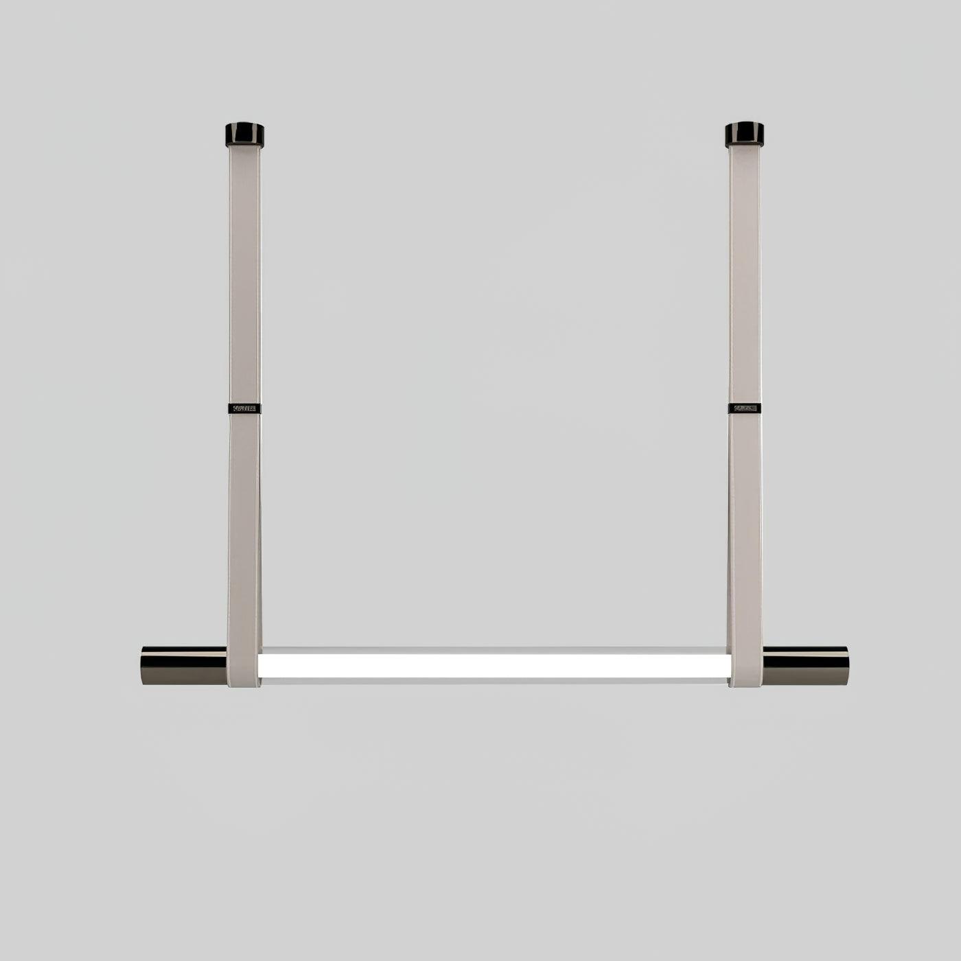 Calm Pendant Light L 47.2″ x W 2.2″ x H 59″ / L 120cm x W 5.5cm x H 150cm / Transparent & White / Warm Light Pendant