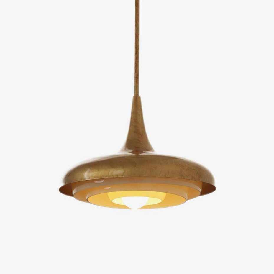 Blossom Pendant Light Dia 17.7″ x H 11.8″ / Dia 45cm x H 30cm / Gold & Creamy yellow Pendant light