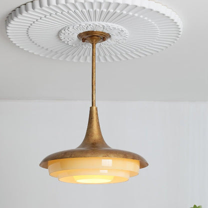 Blossom Pendant Light Dia 17.7″ x H 11.8″ / Dia 45cm x H 30cm / Gold & Creamy yellow Pendant light