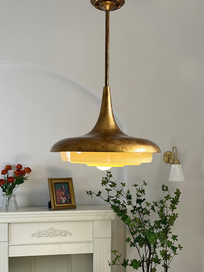 Blossom Pendant Light Dia 17.7″ x H 11.8″ / Dia 45cm x H 30cm / Gold & Creamy yellow Pendant light
