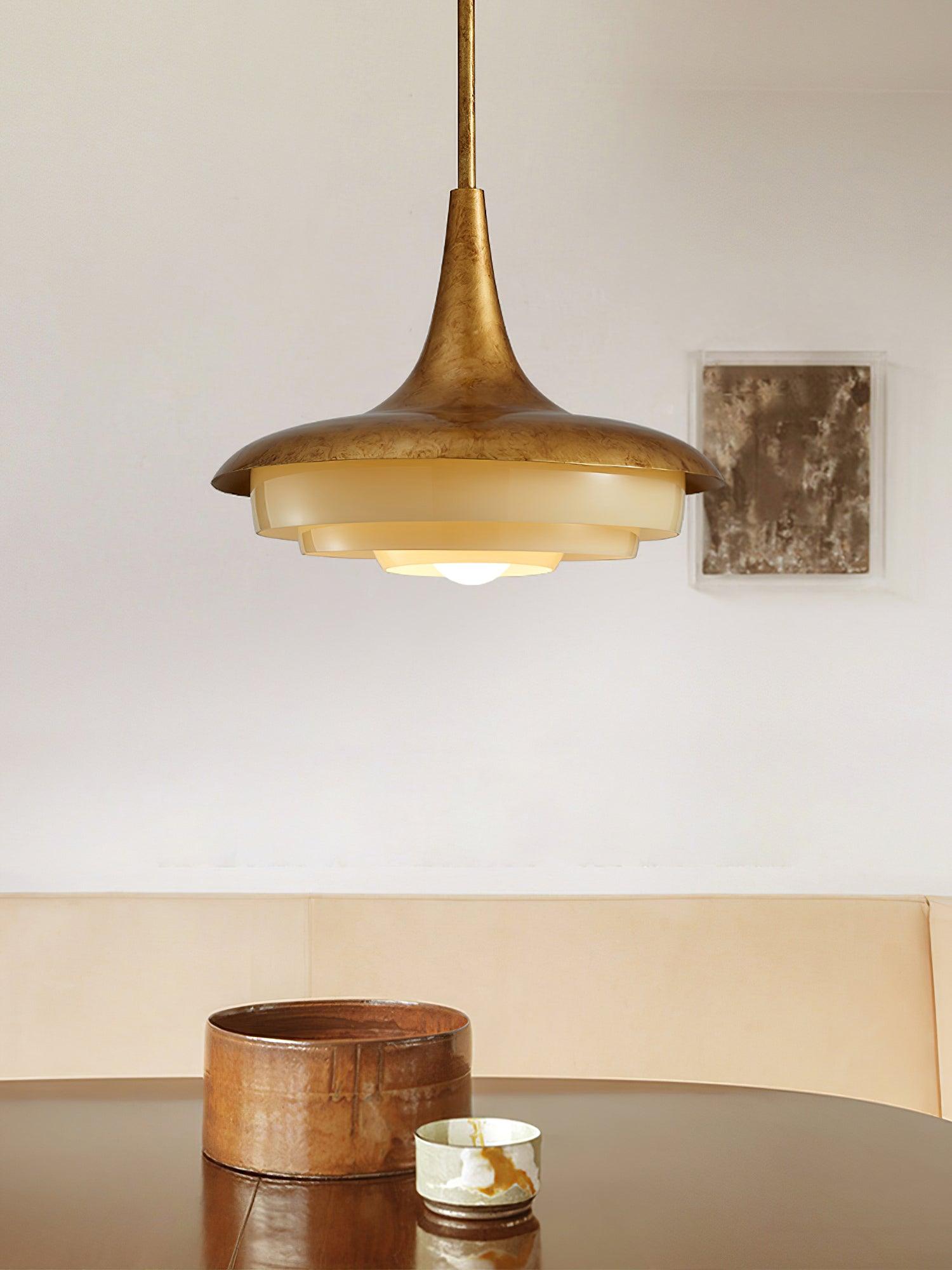 Blossom Pendant Light Dia 17.7″ x H 11.8″ / Dia 45cm x H 30cm / Gold & Creamy yellow Pendant light