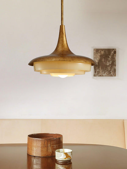 Blossom Pendant Light Dia 17.7″ x H 11.8″ / Dia 45cm x H 30cm / Gold & Creamy yellow Pendant light