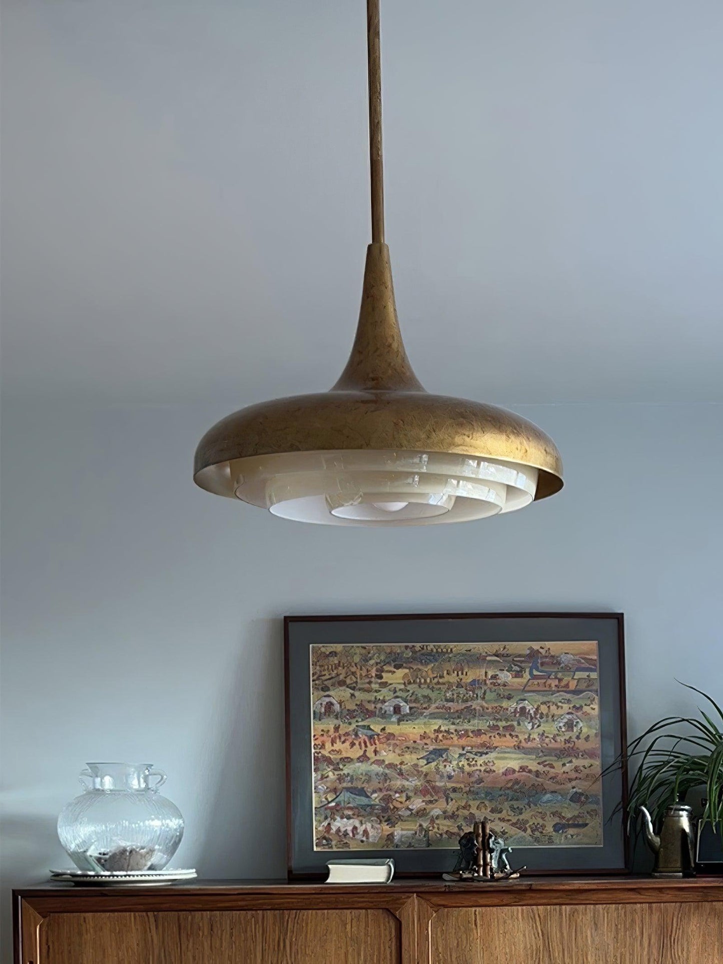 Blossom Pendant Light Dia 17.7″ x H 11.8″ / Dia 45cm x H 30cm / Gold & Creamy yellow Pendant light