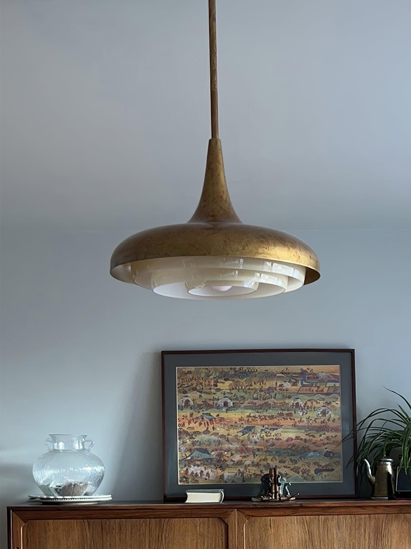 Blossom Pendant Light Dia 17.7″ x H 11.8″ / Dia 45cm x H 30cm / Gold & Creamy yellow Pendant light