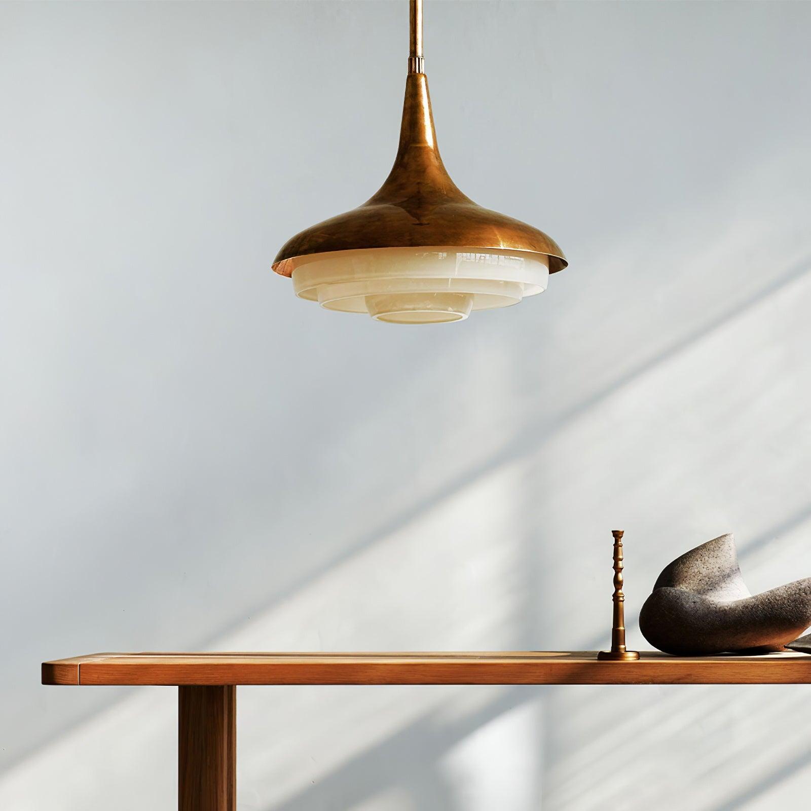 Blossom Pendant Light Dia 17.7″ x H 11.8″ / Dia 45cm x H 30cm / Gold & Creamy yellow Pendant light