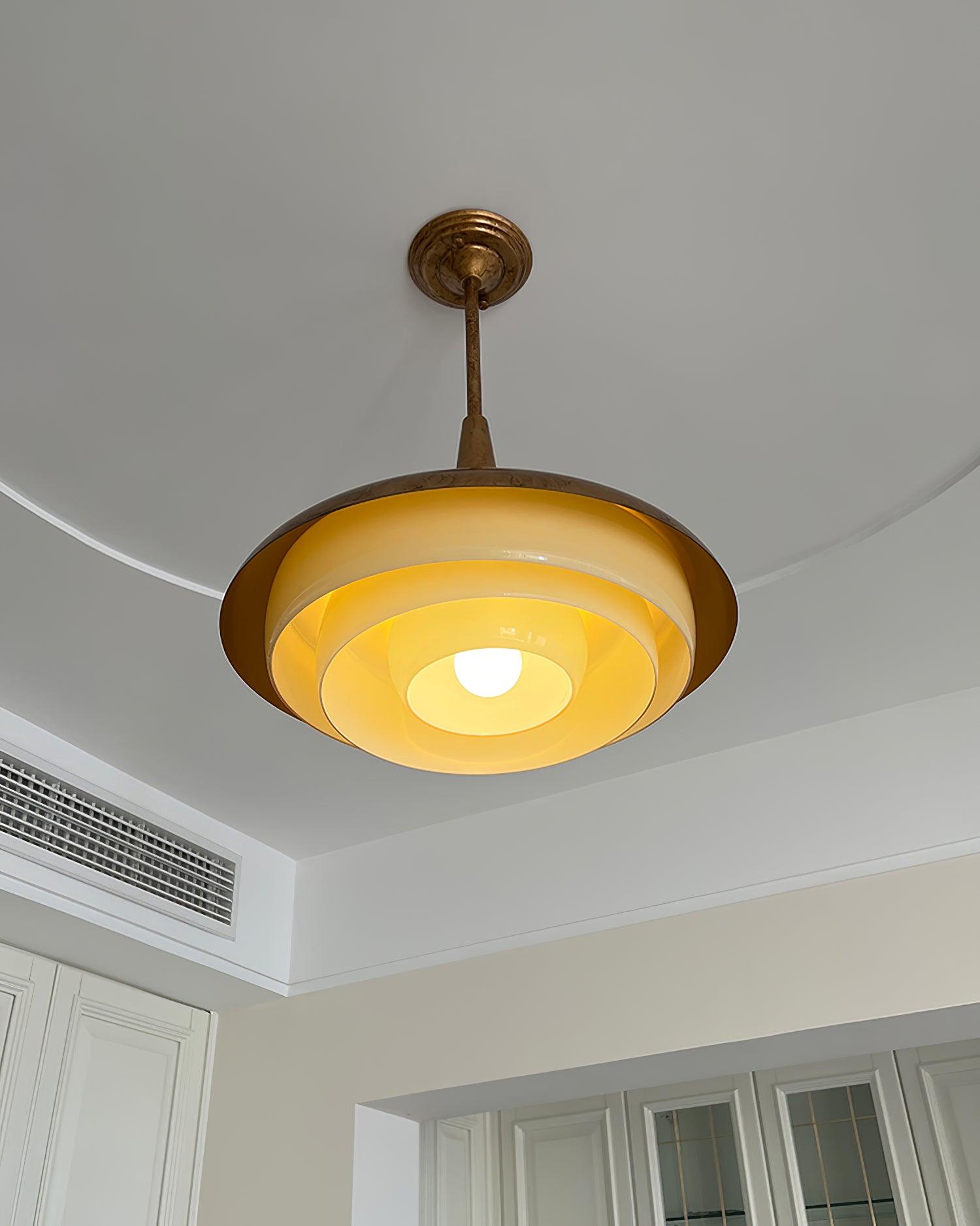Blossom Pendant Light Dia 17.7″ x H 11.8″ / Dia 45cm x H 30cm / Gold & Creamy yellow Pendant light