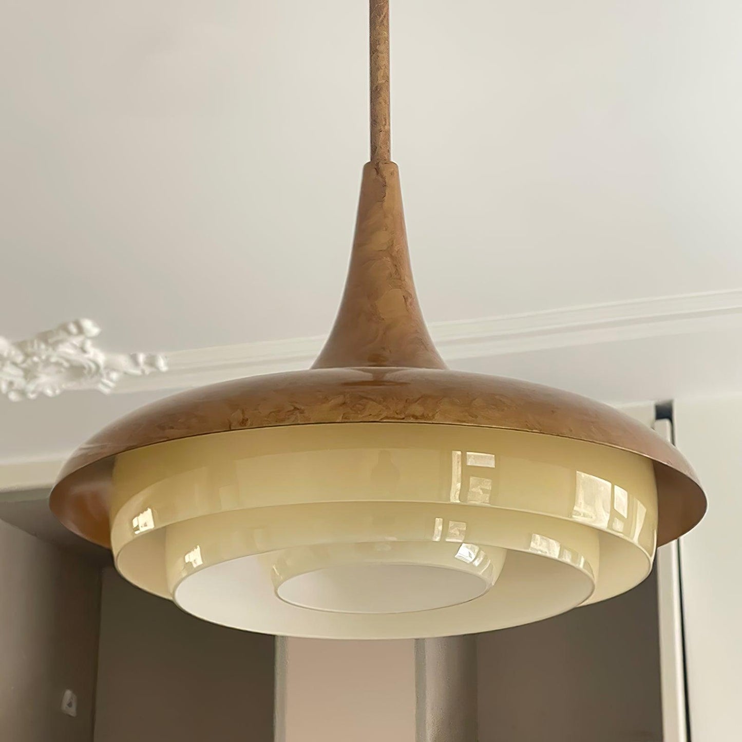 Blossom Pendant Light Dia 17.7″ x H 11.8″ / Dia 45cm x H 30cm / Gold & Creamy yellow Pendant light